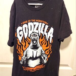 Godzilla Kids T-Shirt - Black and Orange